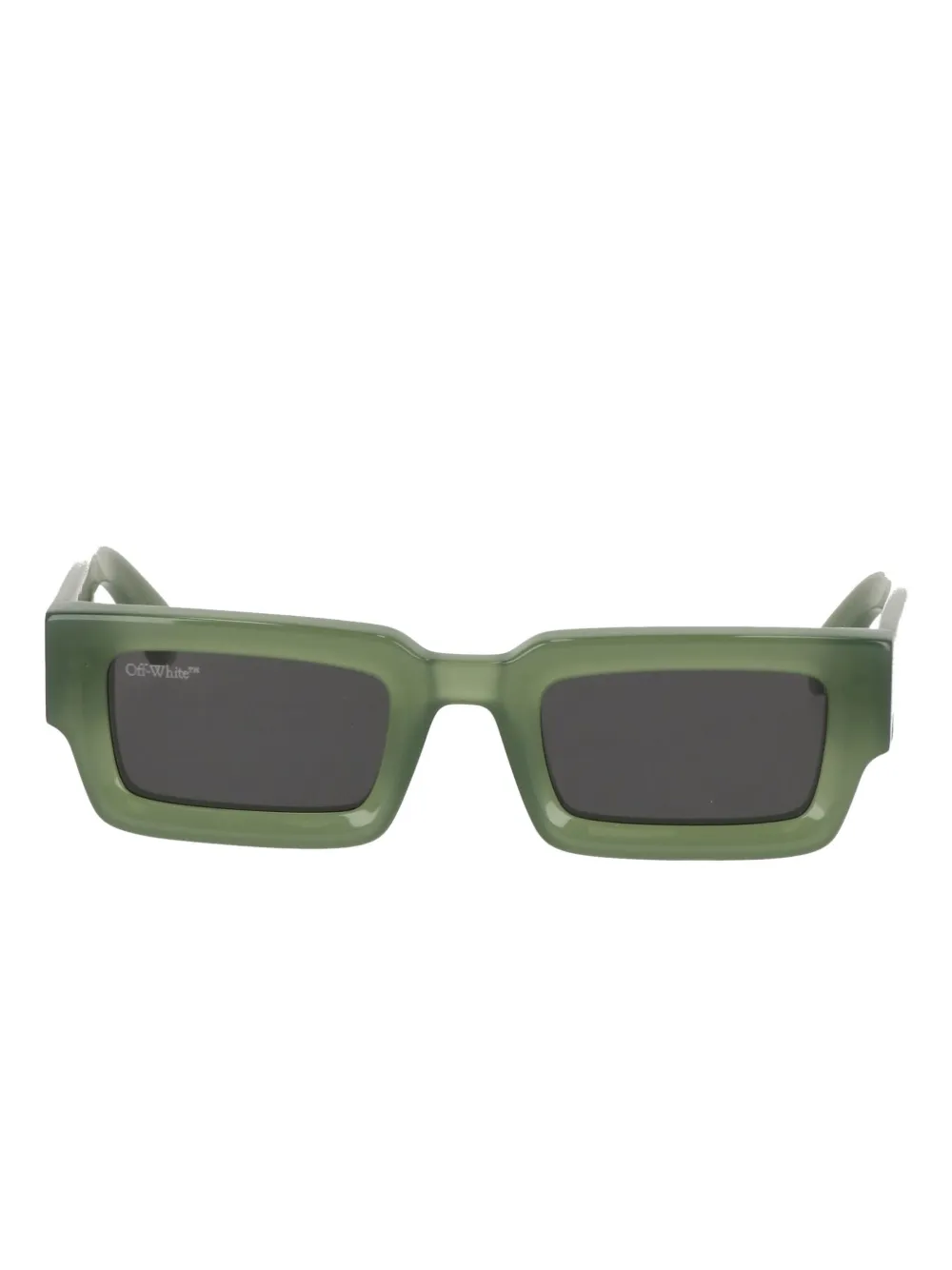 Off-White Eyewear rectangle-frame tinted sunglasses Groen
