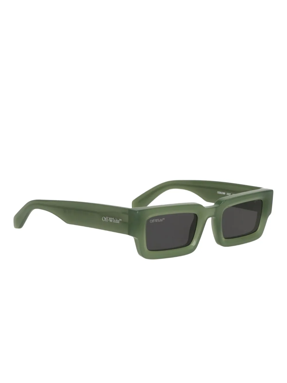 Off-White Eyewear rectangle-frame tinted sunglasses - Groen