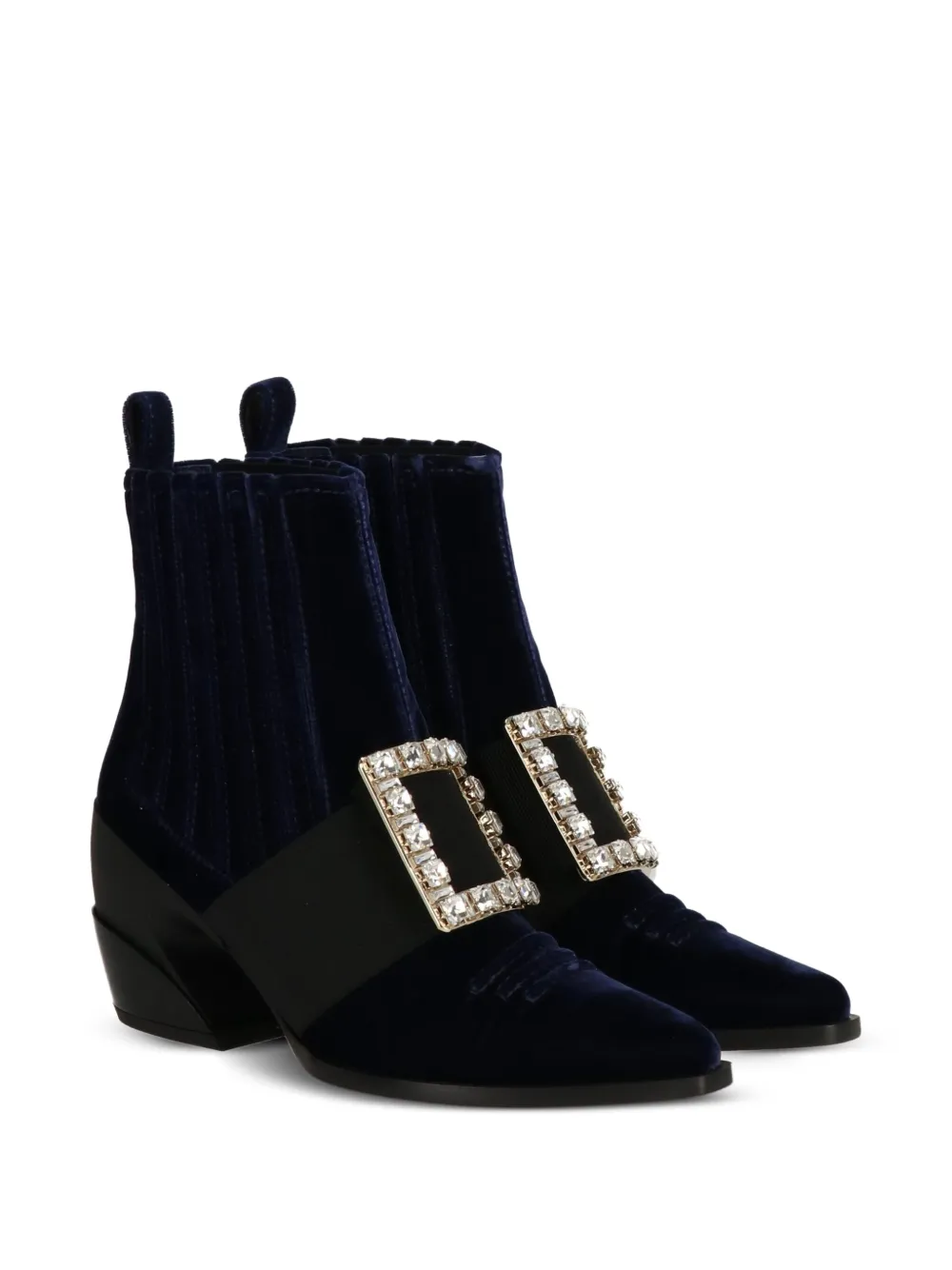 Roger Vivier 80mm embellished velvet ankle boots | Ankle Boots | Image 2