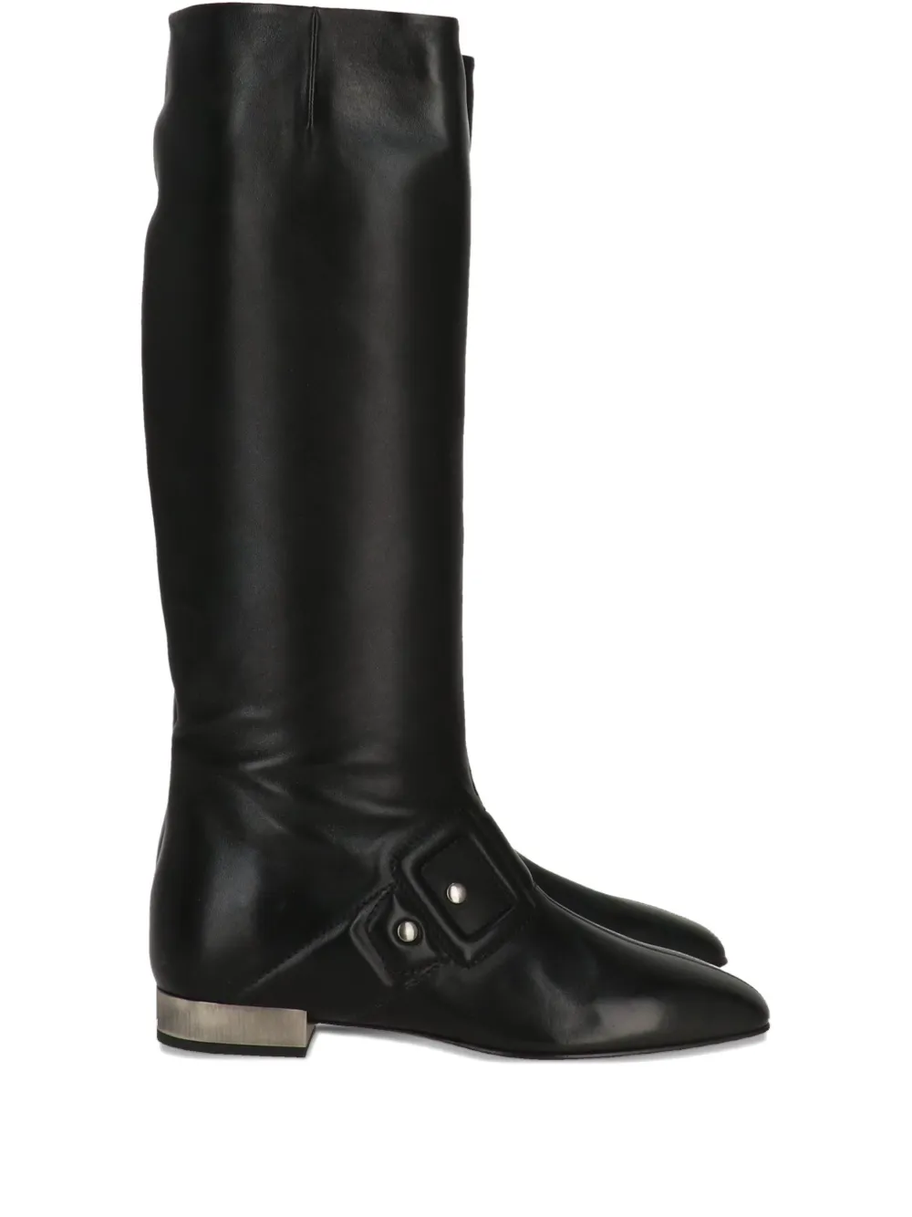 Roger Vivier buckle-detail leather knee-high boots | Black | Image 1