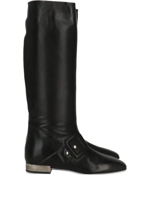 Roger Vivier buckle-detail leather knee-high boots