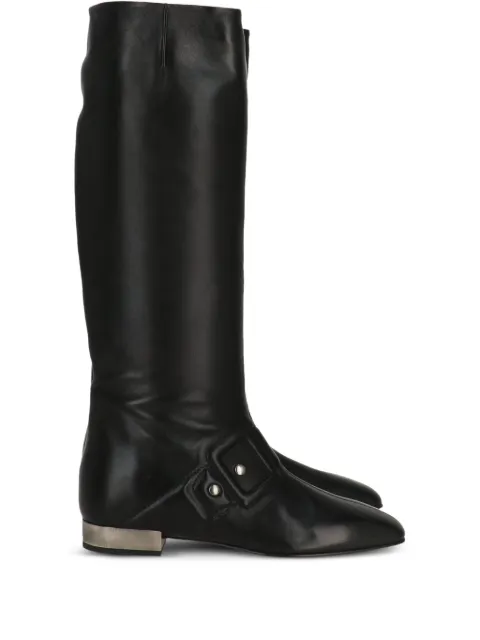 Roger Vivier buckle-detail leather knee-high boots