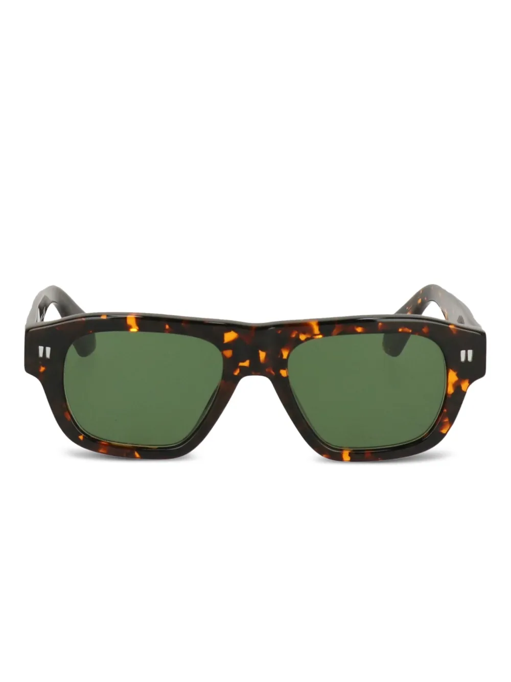 Off-white Tortoiseshell Round-frame Sunglasses In Black