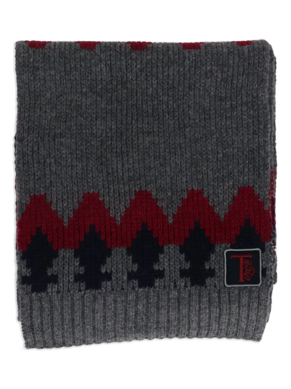Tod's écharpe en maille côtelée | gris | Image 1