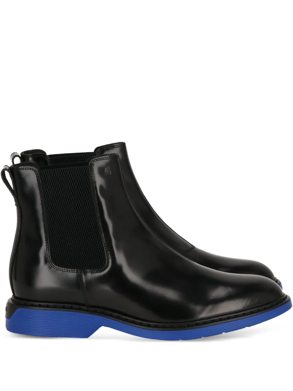 Hogan elastic-panel leather chelsea boots Black