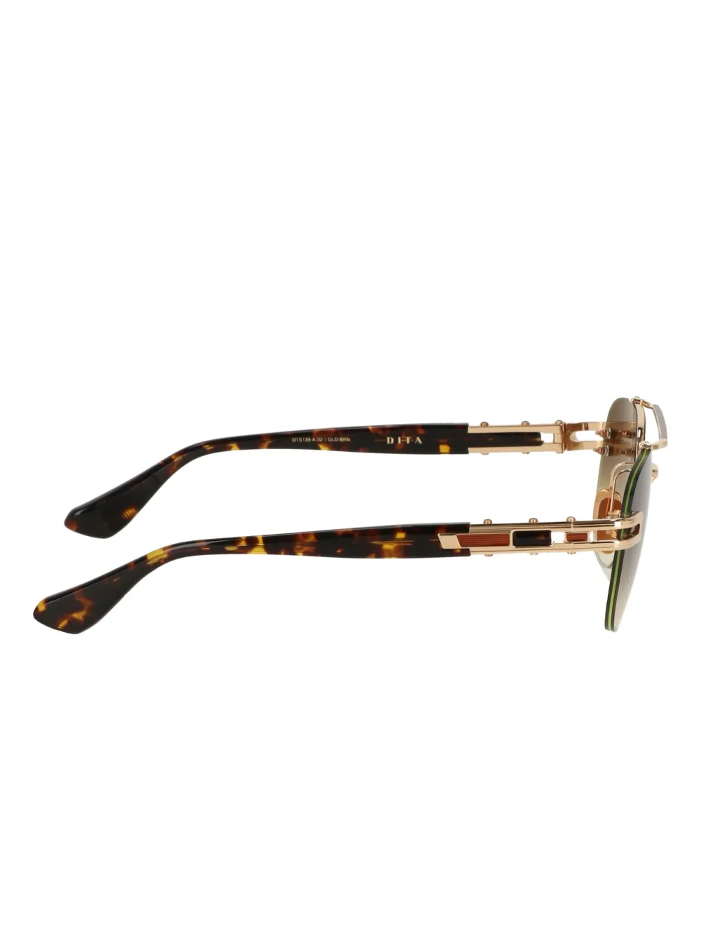 Dita Eyewear Zonnebril met piloten montuur Bruin