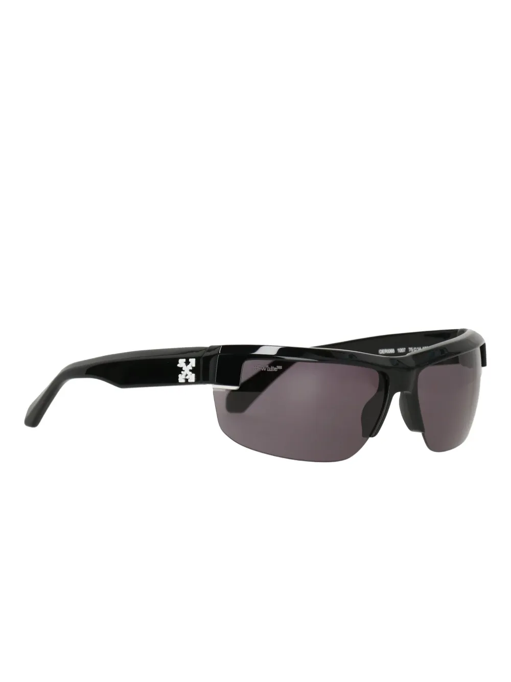 Off-White Zonnebril met schild montuur en Arrow-logo - Zwart