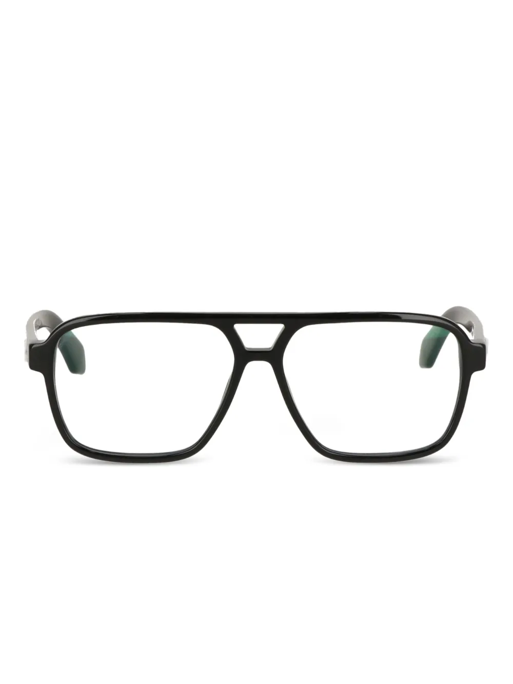 Off-white Cross-detail Rectangle Glasses In Black