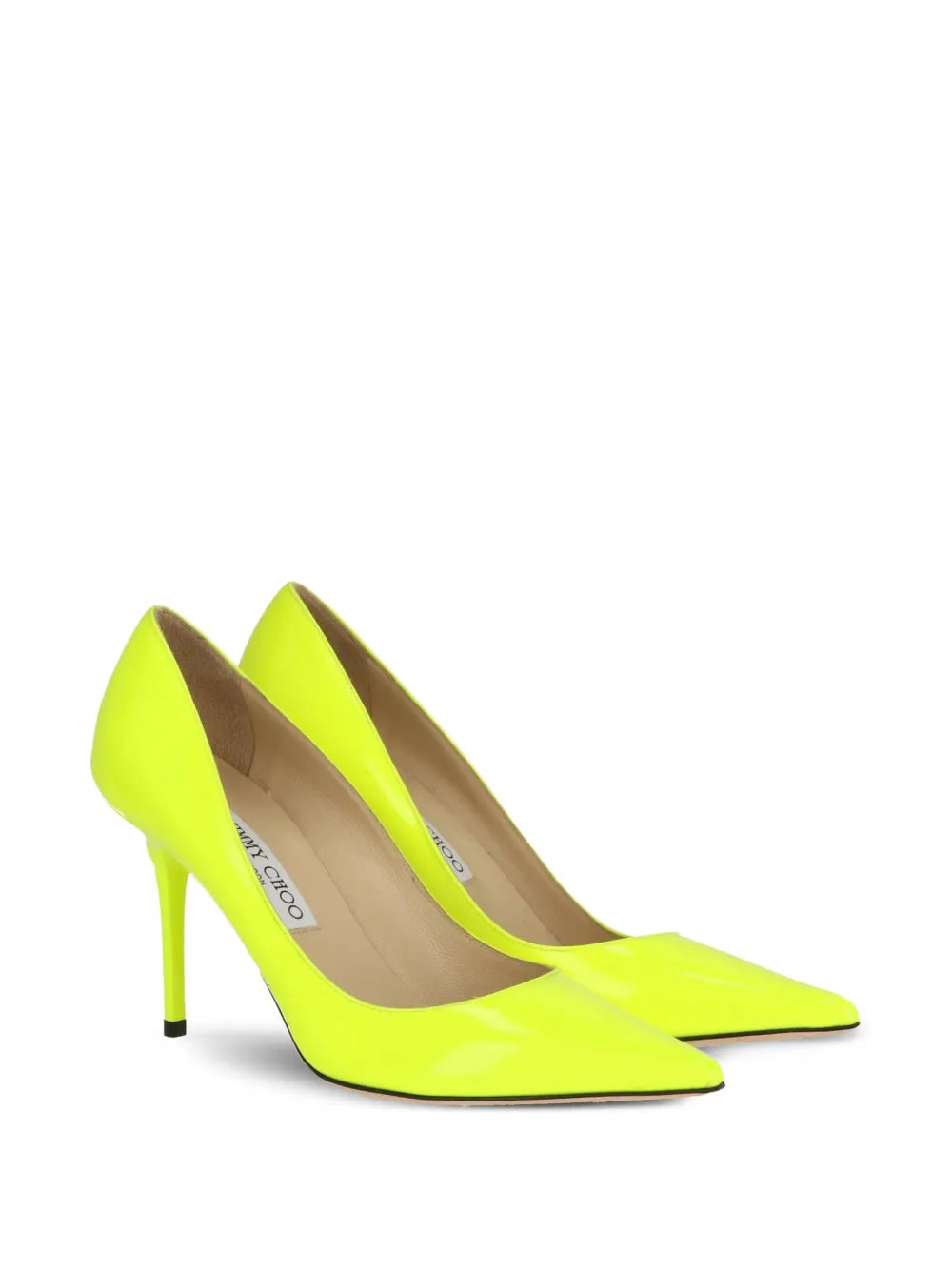 Jimmy Choo 100 mm pumps met stilettohak en puntige neus Geel