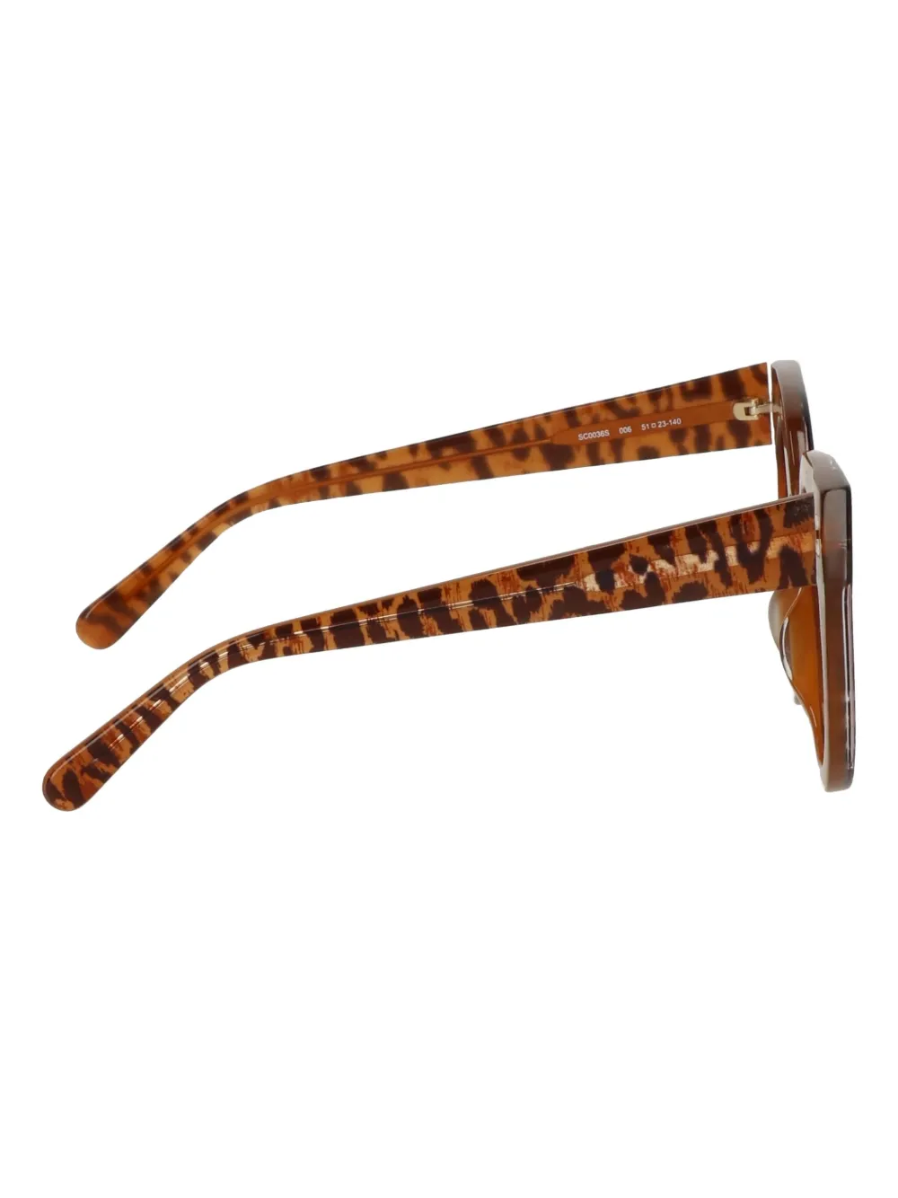 Stella Mccartney Leopard-print Round Sunglasses In Brown