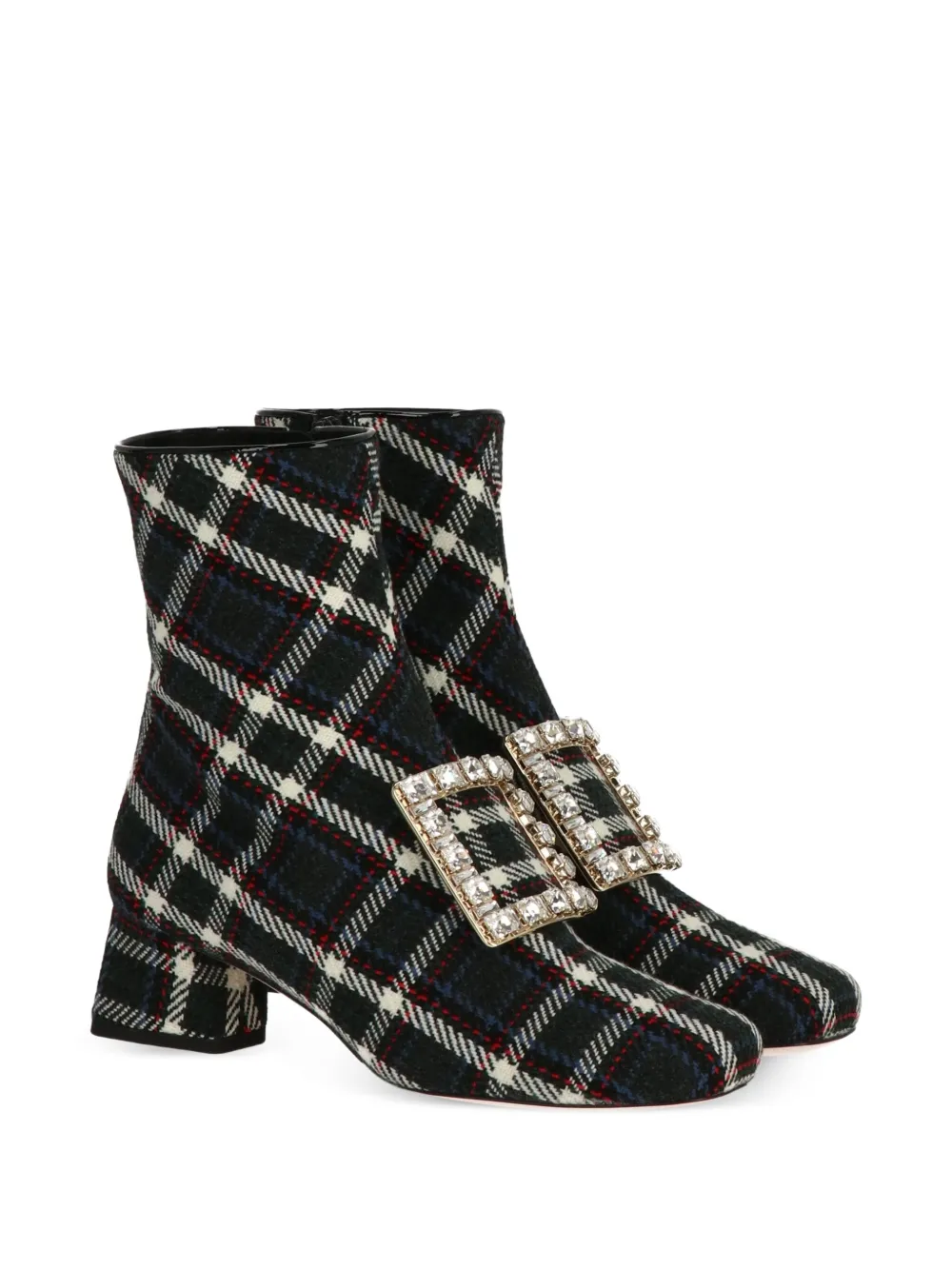 Roger Vivier Vivier buckle-embellished plaid boots | Ankle Boots | Image 2