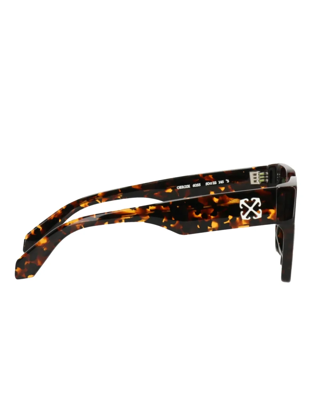Off-white Tortoiseshell Geometric-frame Sunglasses In Black