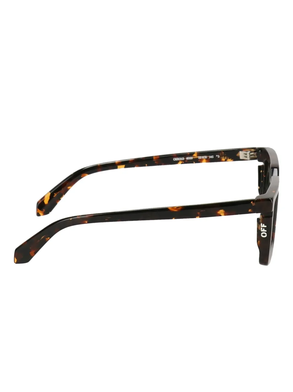 Off-white Tortoiseshell Square-frame Sunglasses In Green