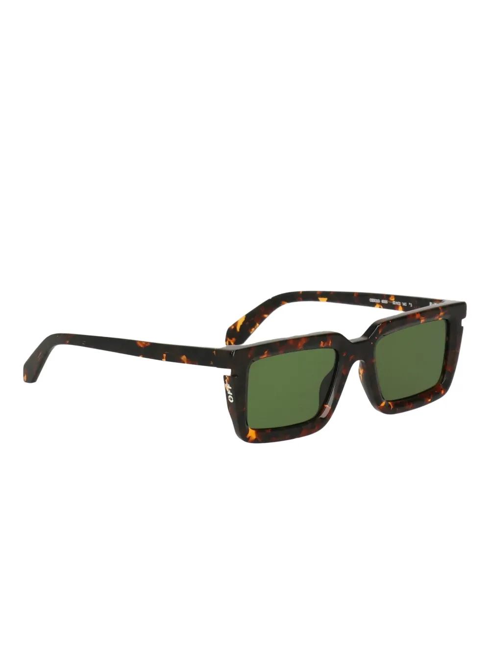 Off-white Tortoiseshell Square-frame Sunglasses In Green