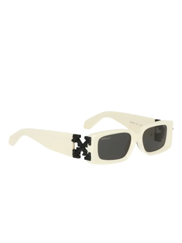 オフホワイト OFF WHITE 21AW スクエア フレーム サングラス 眼鏡 Off-White Eyewear スクエアフレーム サングラス | ホワイト | FARFETCH JP