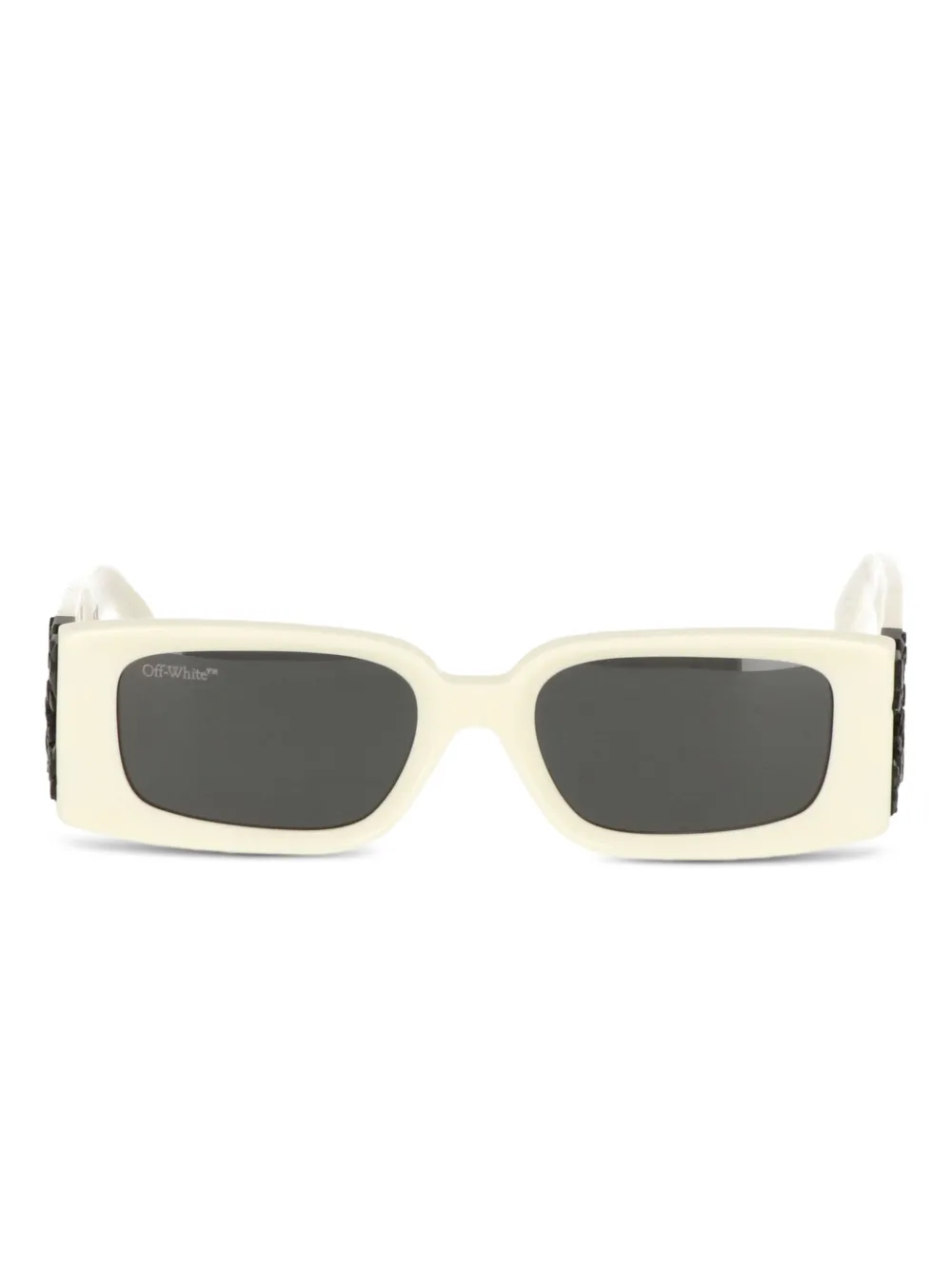 Off-white Arrow-detail Square-frame Sunglasses In White