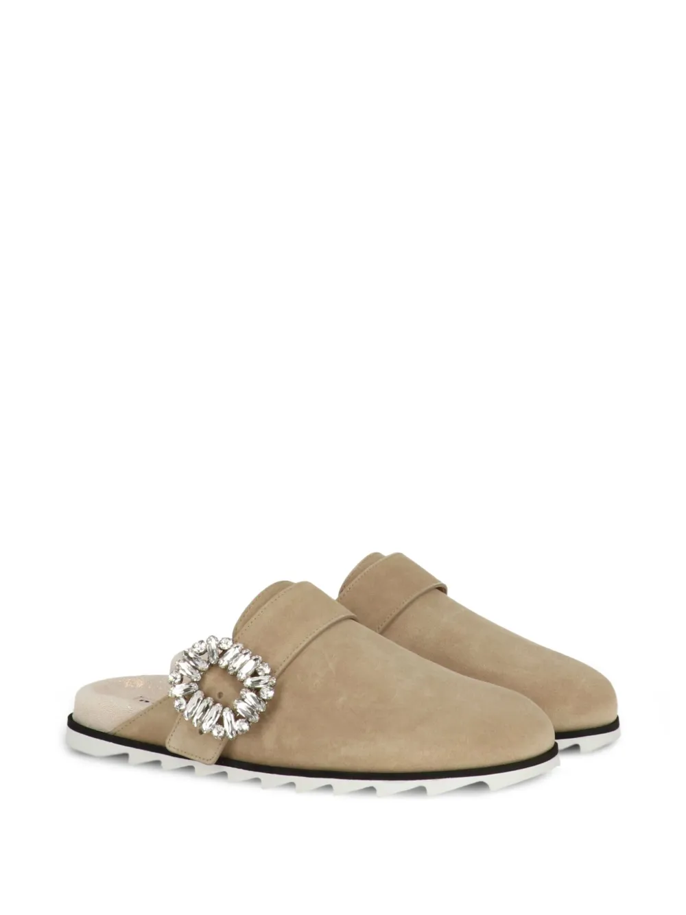 Roger Vivier buckle-embellished suede mules | Flat Mules | Image 2