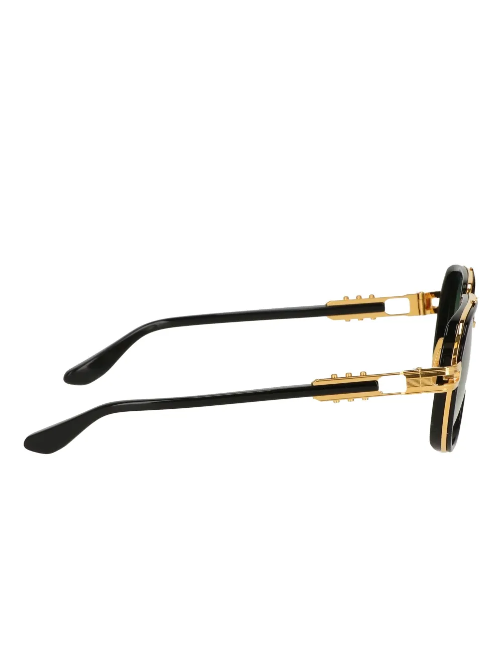 Luxury Supply Vastik zonnebril met acetaat montuur en goud detail Zwart