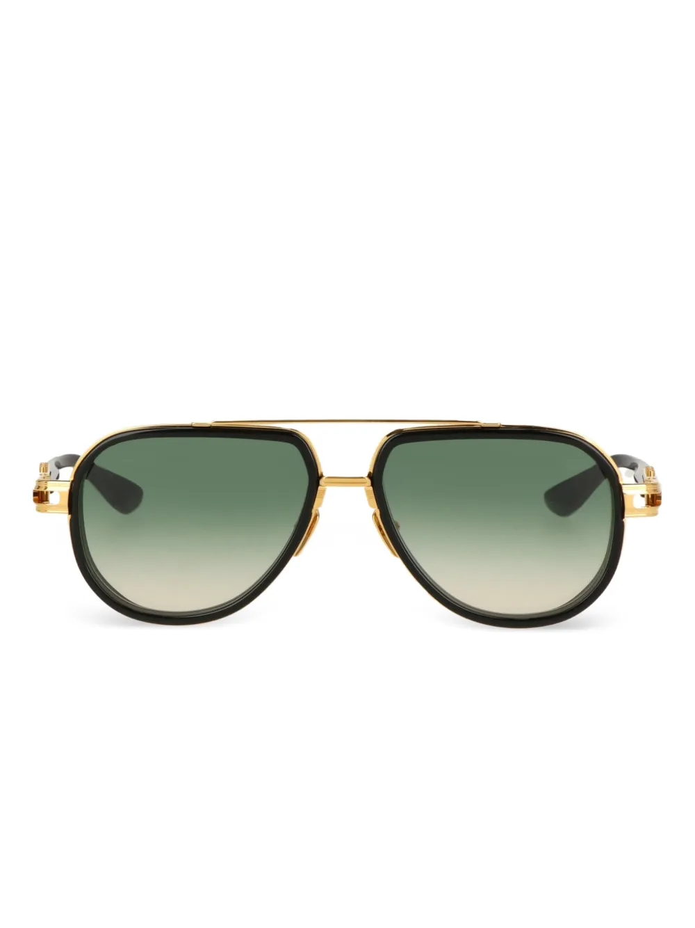 Luxury Supply Vastik zonnebril met acetaat montuur en goud detail Zwart
