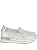 Hogan snakeskin-effect slip-on sneakers - White