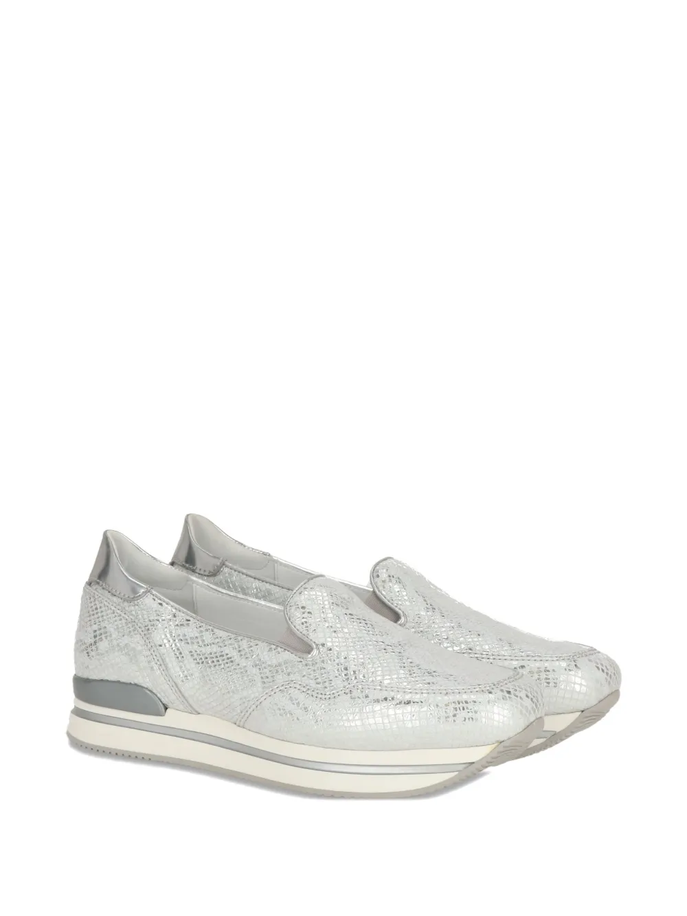 Hogan snakeskin-effect slip-on sneakers White