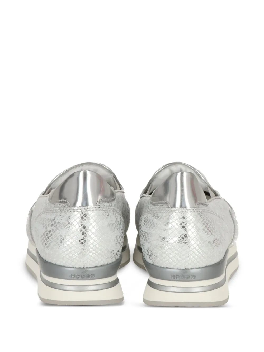 Hogan snakeskin-effect slip-on sneakers White