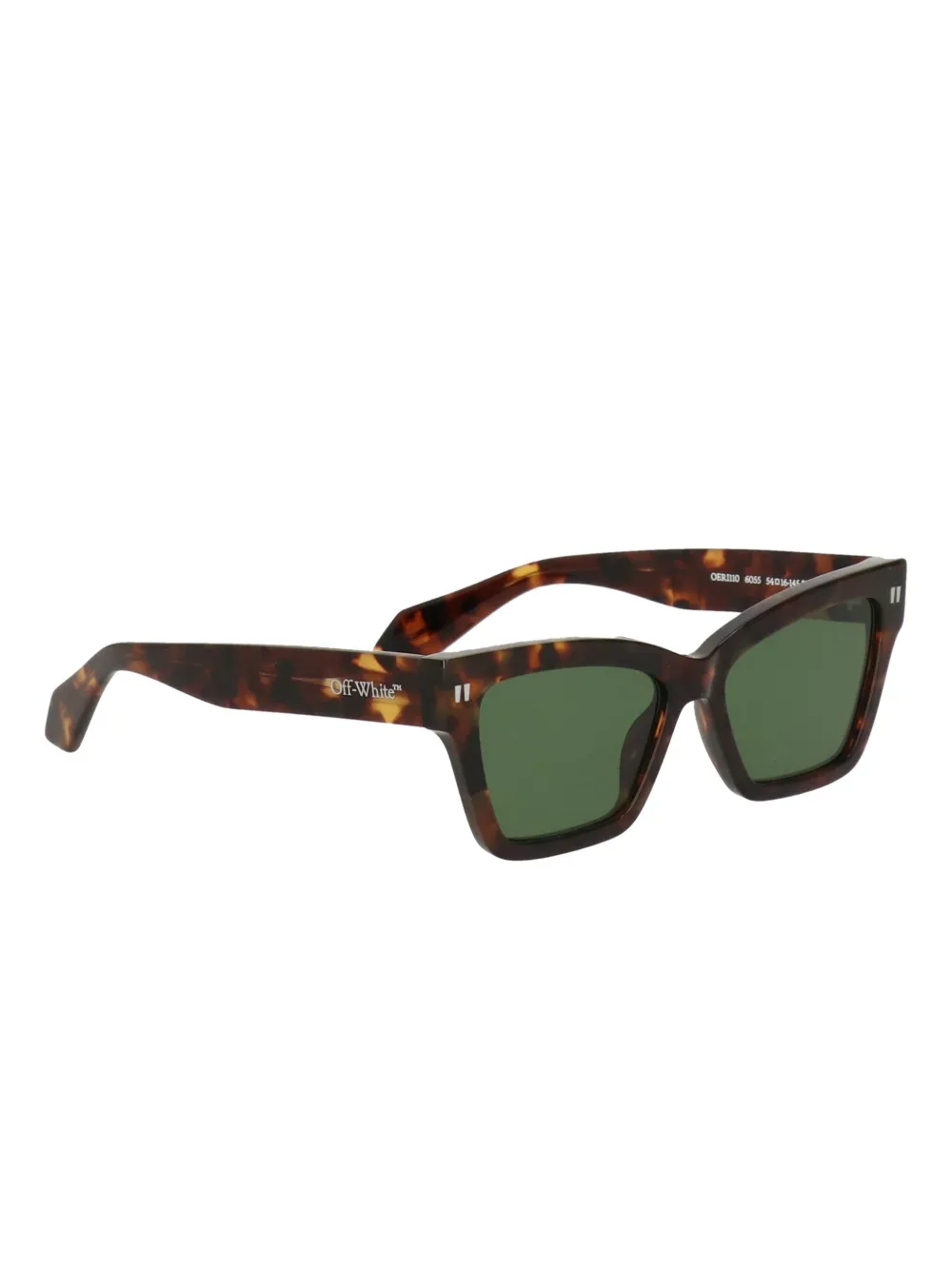 Off-White Zonnebril met schildpadschild design - Bruin