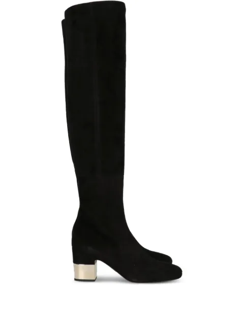 Roger Vivier 70mm metallic-heel knee-high boots