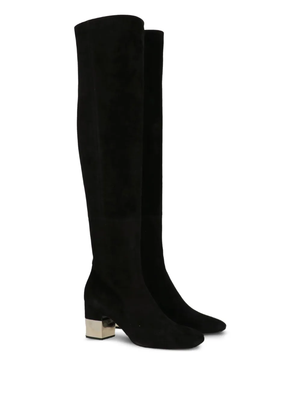 Roger Vivier 70mm metallic-heel knee-high boots | Knee-High Boots | Image 2