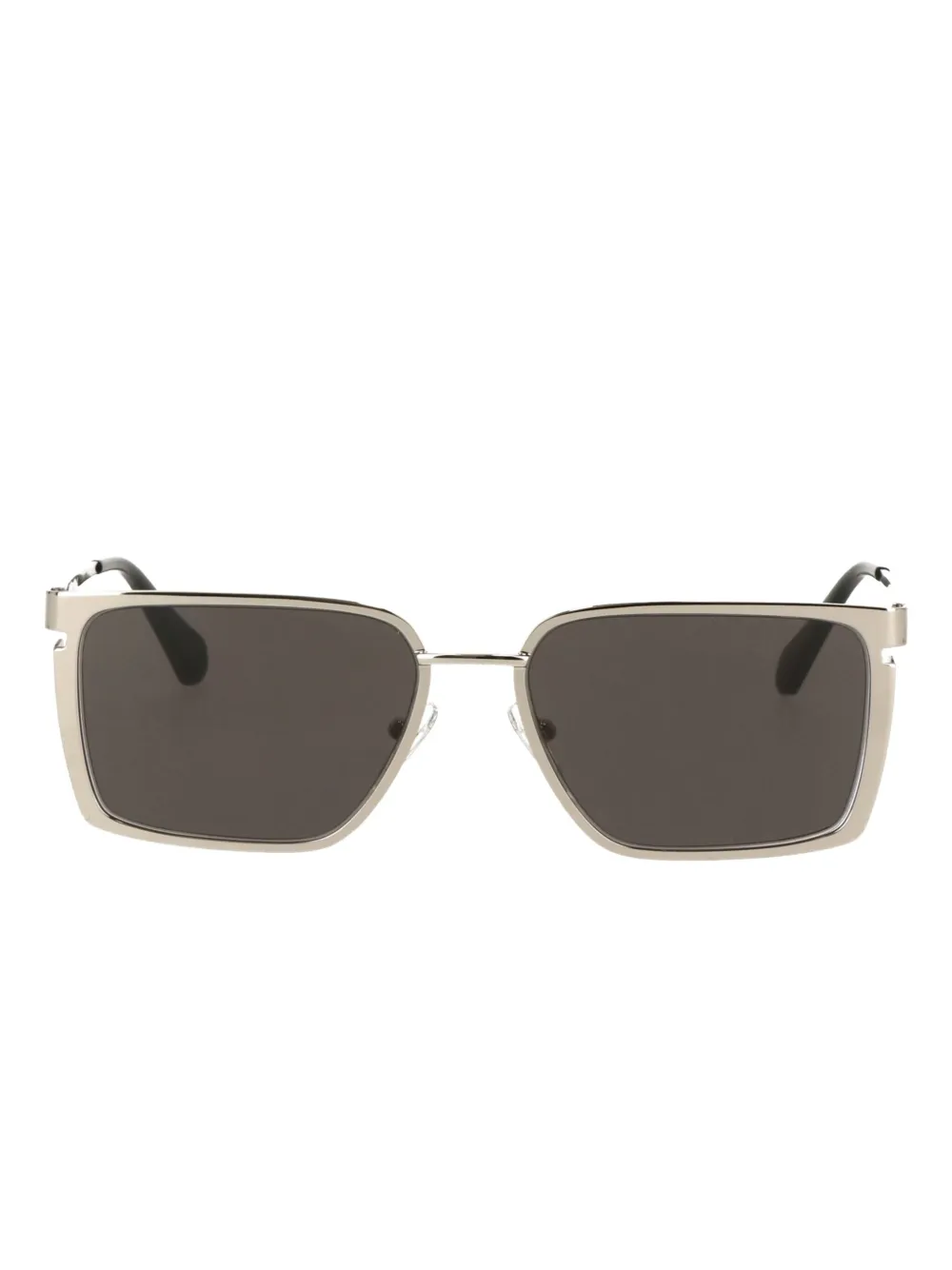Off-White Occhiali da sole rettangolari con effetto metallizzato - Argento