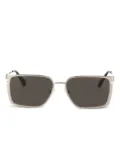 Off-White metallic-effect rectangle-frame sunglasses - Silver