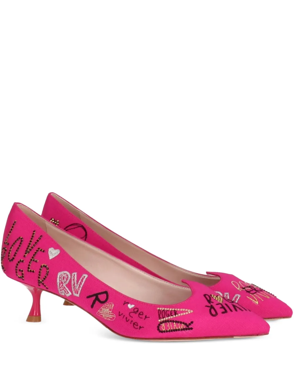 Roger Vivier pointed-toe heeled pumps | Pink | Image 1