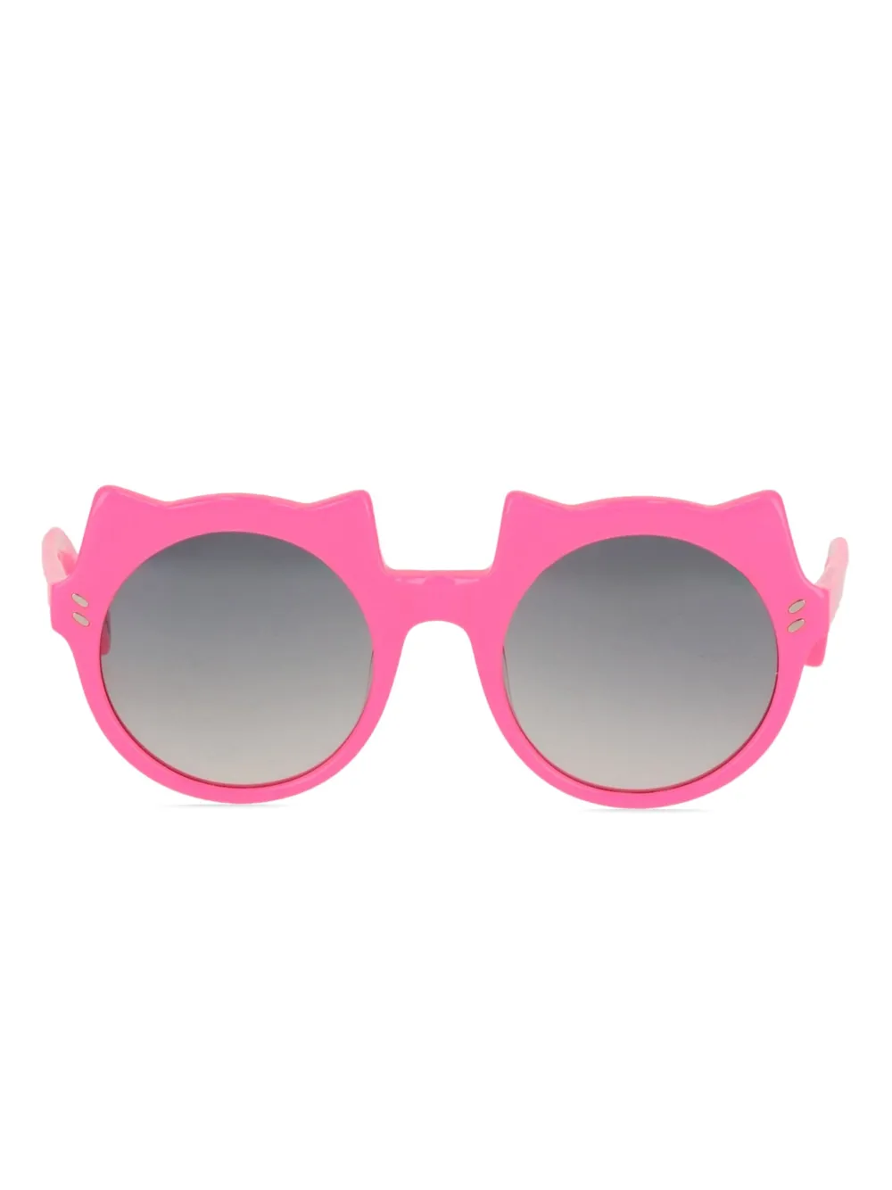 Stella McCartney Kids Zonnebril met rond montuur en kattenoren Roze