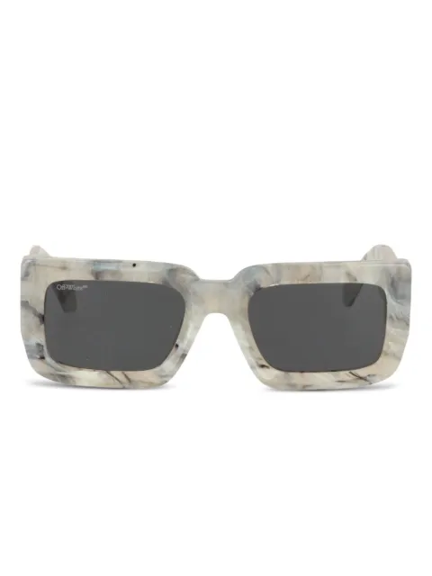 Off-White marble-effect square-frame sunglasses