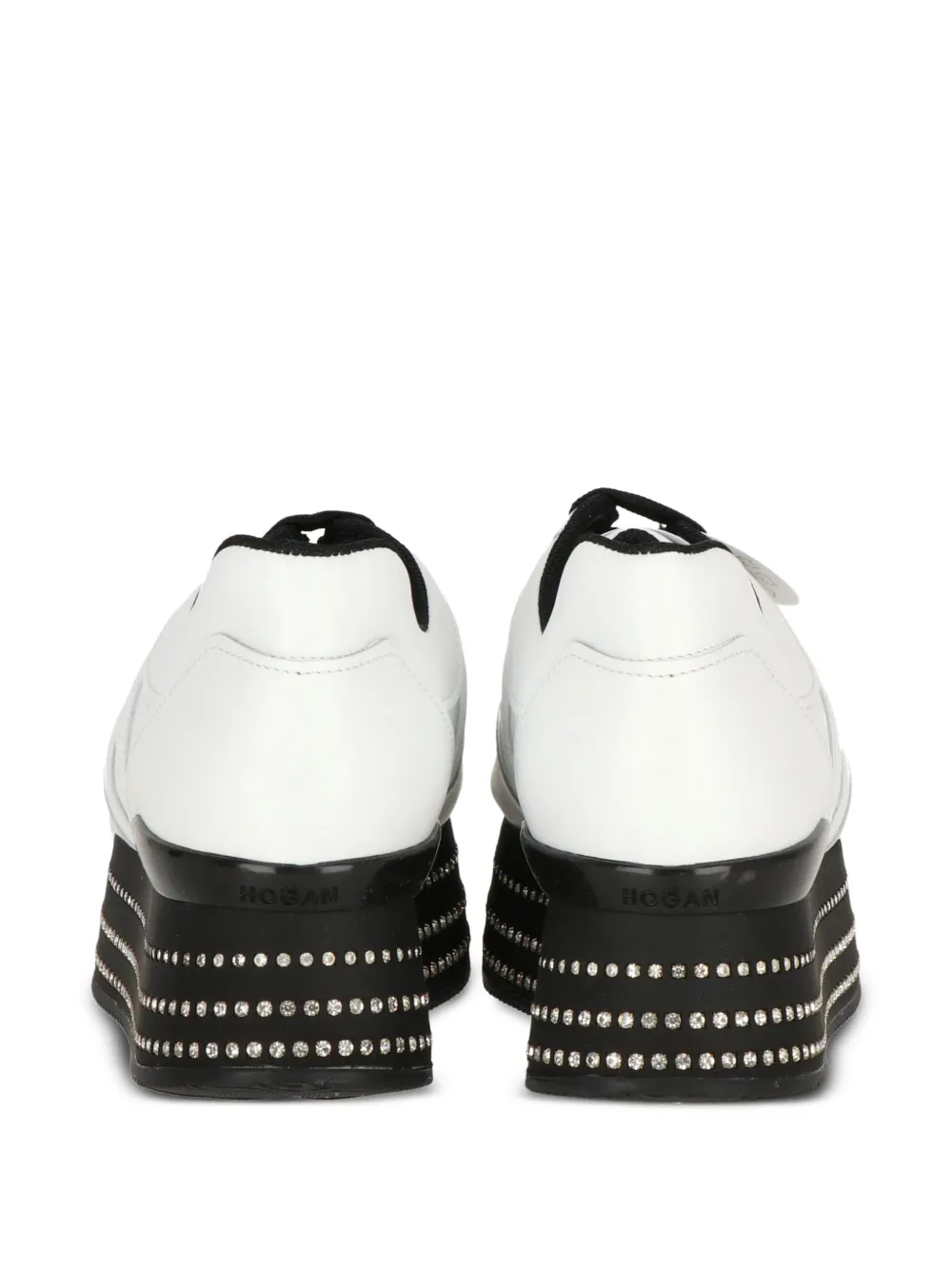Hogan crystal-embellished platform sneakers White