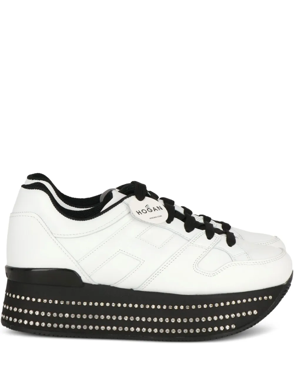 Hogan crystal-embellished platform sneakers White