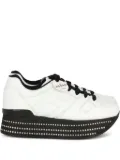 Hogan crystal-embellished platform sneakers - White