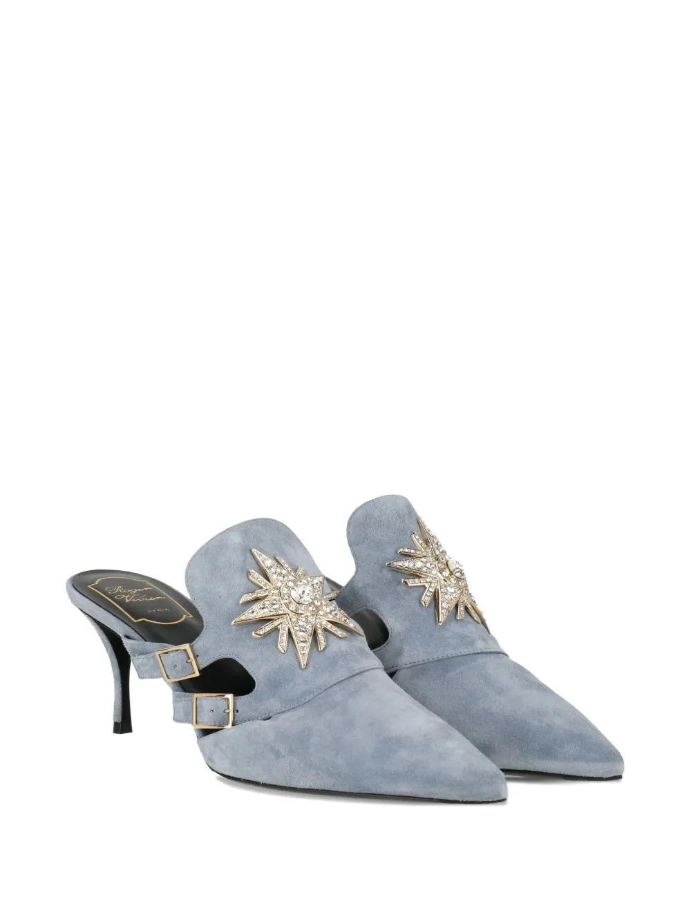 Roger Vivier 70mm star-embellished buckle mules | Heeled Mules | Image 2