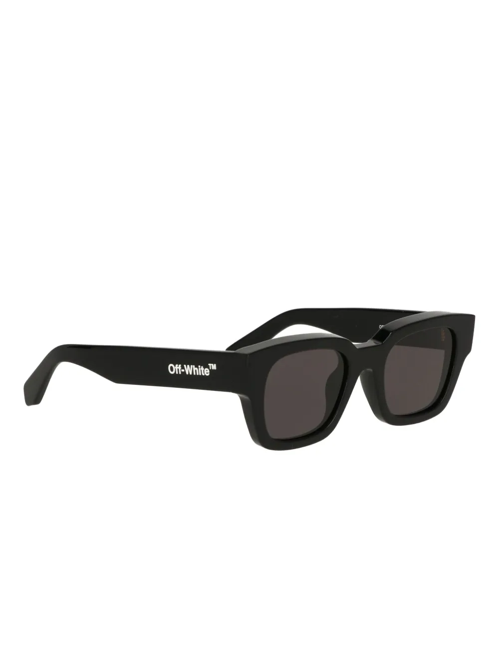 Off-White Zonnebril met rond montuur en getinte glazen - Zwart