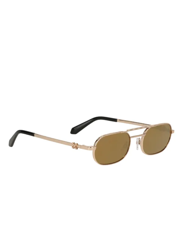 NEW WHITE-OFF SUNGLASSES, UNISEX GOLD OVAL EYEWEAR OFF-WHITE Off White Miami 53 Oval Sunglasses | Cruise Fashion main image 2