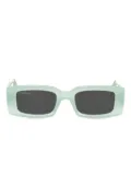 Off-White rectangle-frame tinted sunglasses - Green