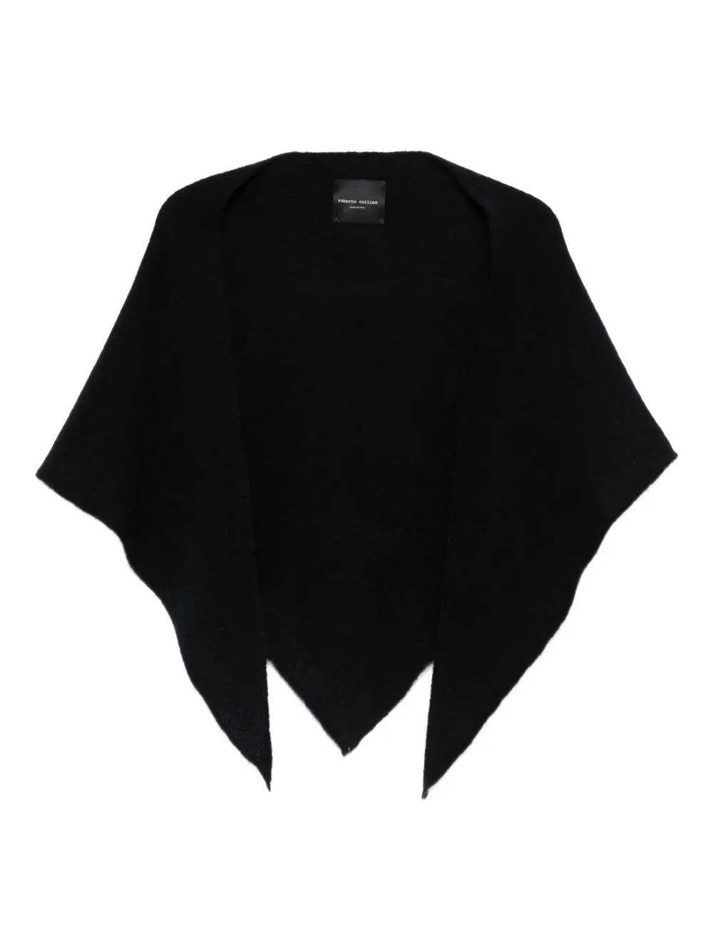 Roberto Collina triangular cashmere-blend scarf | Black | Image 1