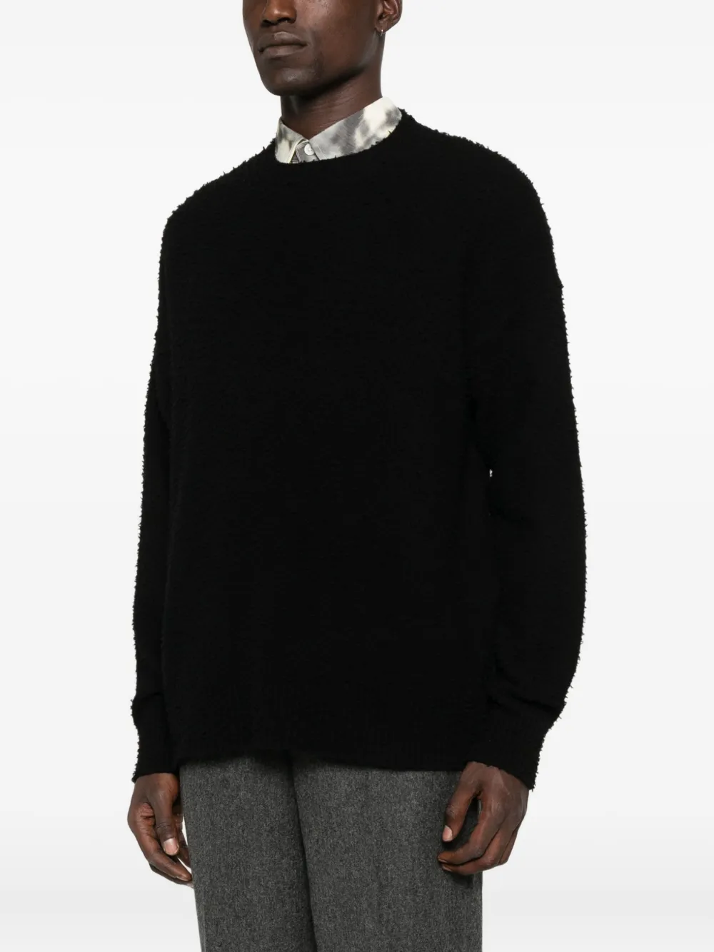 Roberto Collina crew-neck merino-wool sweater Zwart