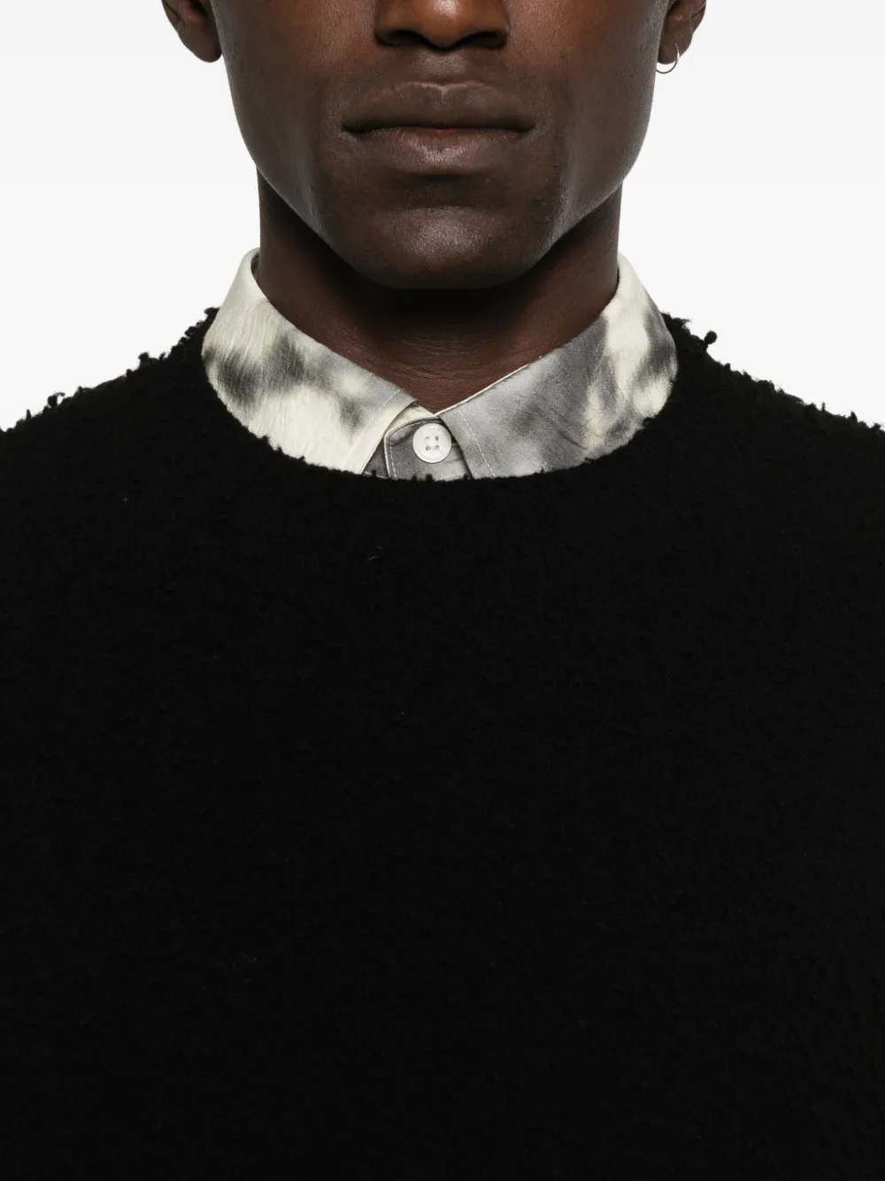 Roberto Collina crew-neck merino-wool sweater Zwart