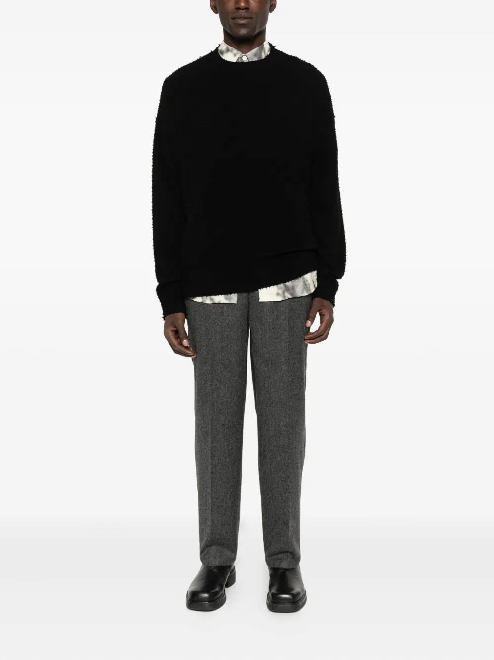 Roberto Collina crew-neck merino-wool sweater - Zwart