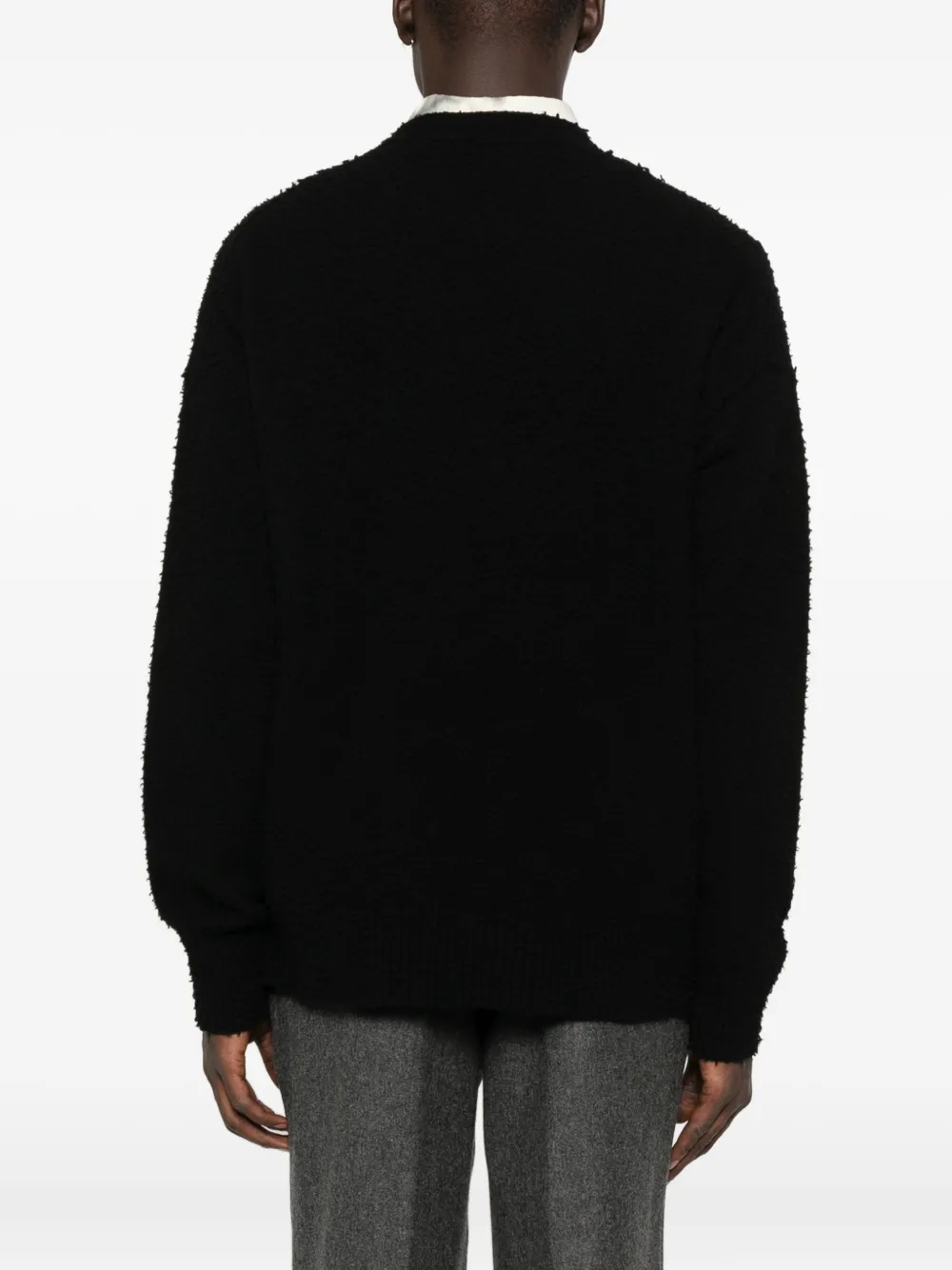Roberto Collina crew-neck merino-wool sweater Zwart