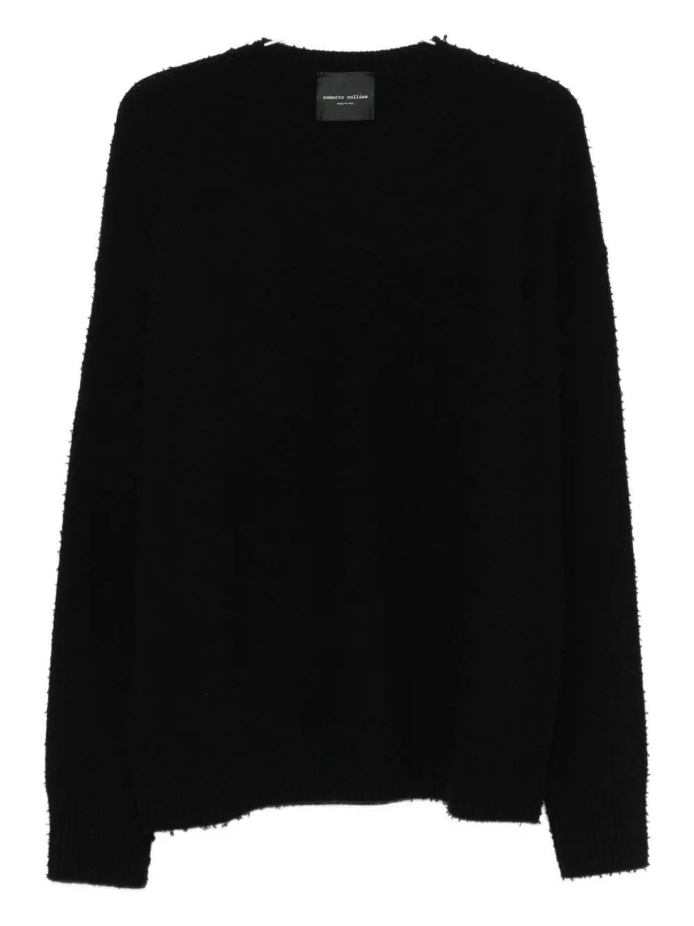 Roberto Collina crew-neck merino-wool sweater Zwart