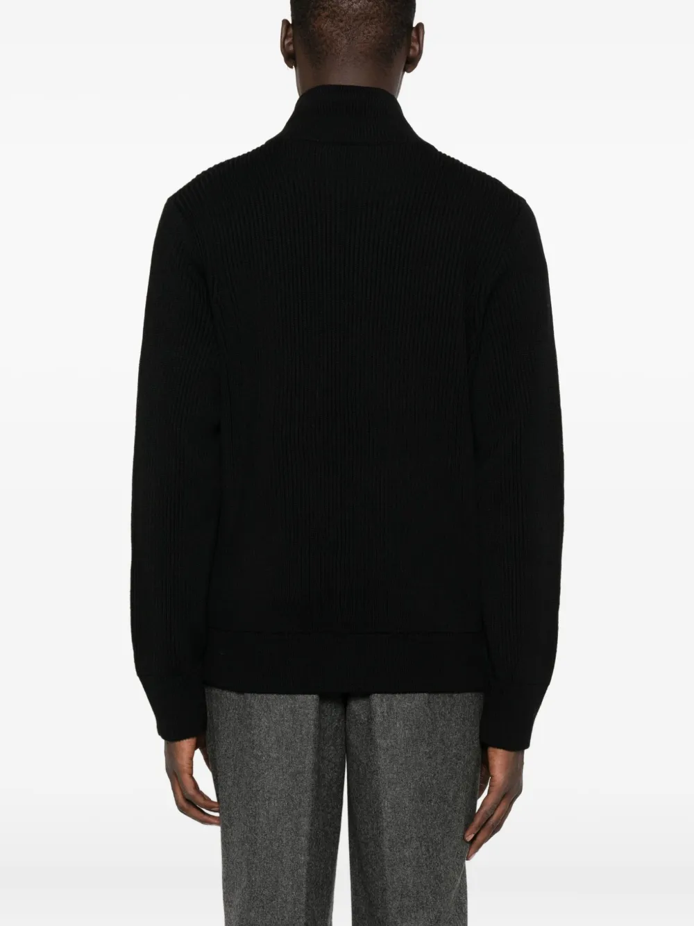 Roberto Collina zip-front merino-wool cardigan Zwart