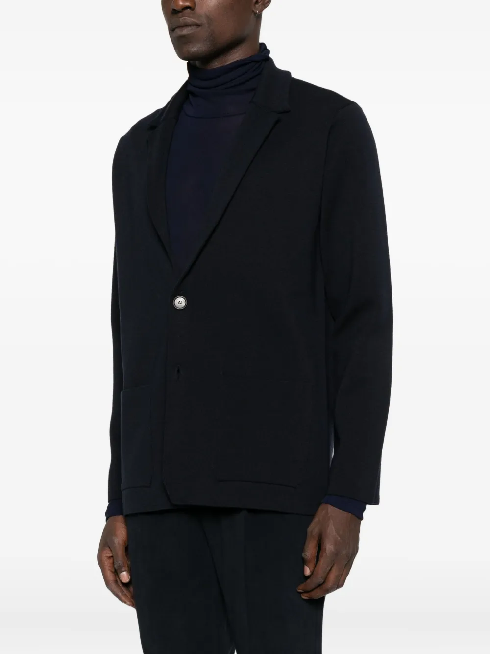 Roberto Collina two-button patch-pocket blazer Blauw