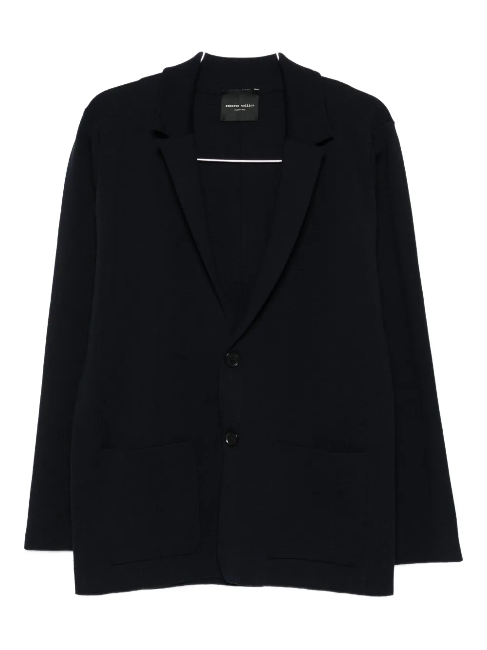 Roberto Collina two-button patch-pocket blazer Blauw